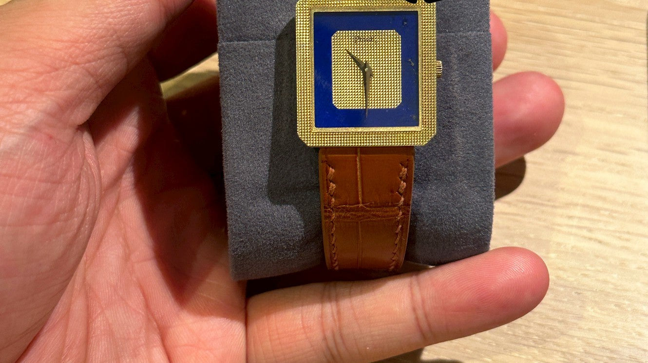 ピアジェ プロトコール Lapis & Gold Dial用 ゴールデンブラウンクロコダイル時計ベルト革 腕時計バンドオーダー