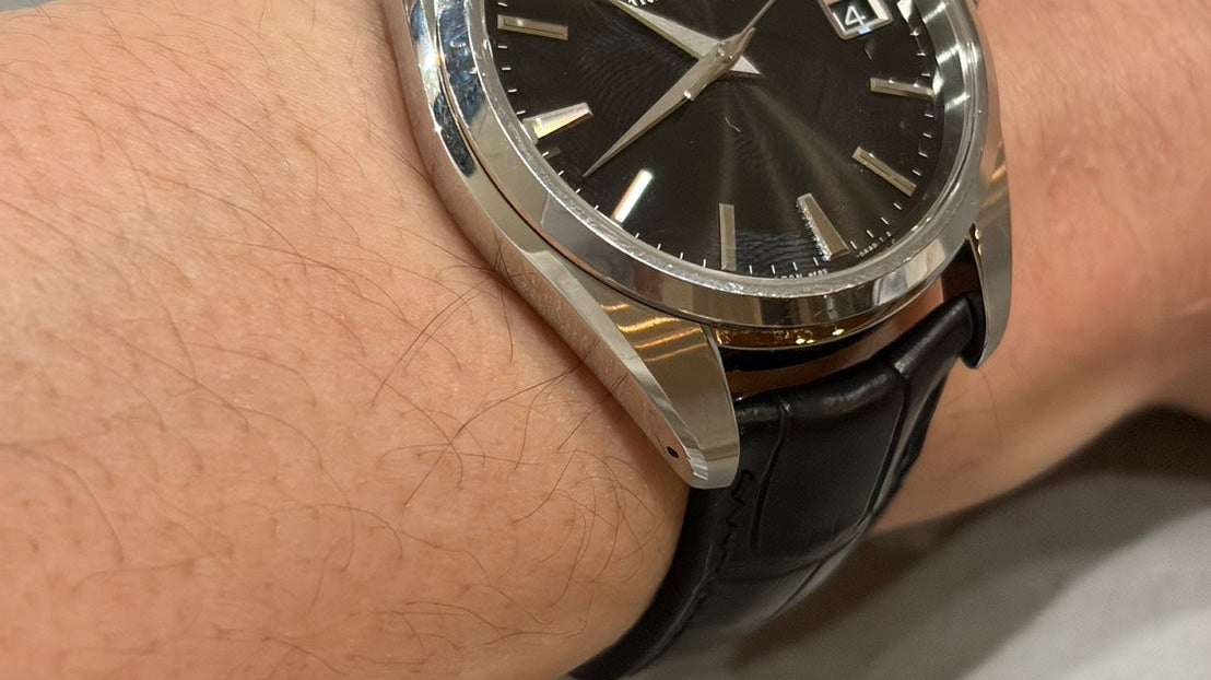Grand Seiko Heritage Collection ブラック ワニ革 カーブエンド ストラップ お客様装着写真