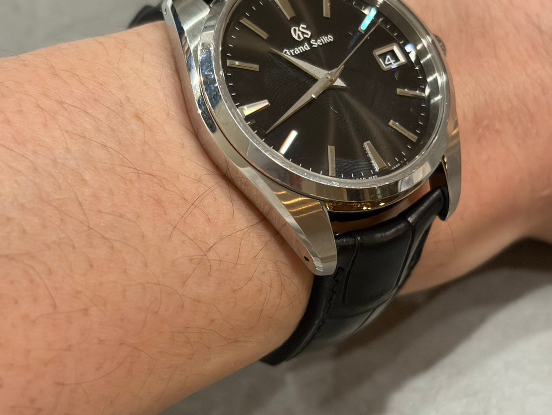 Grand Seiko Heritage Collection ブラック ワニ革 カーブエンド ストラップ お客様装着写真