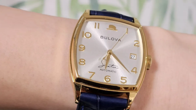 BULOVA フランクシナトラモデル用 ネイビークロコダイル時計ベルト革 腕時計バンドオーダー