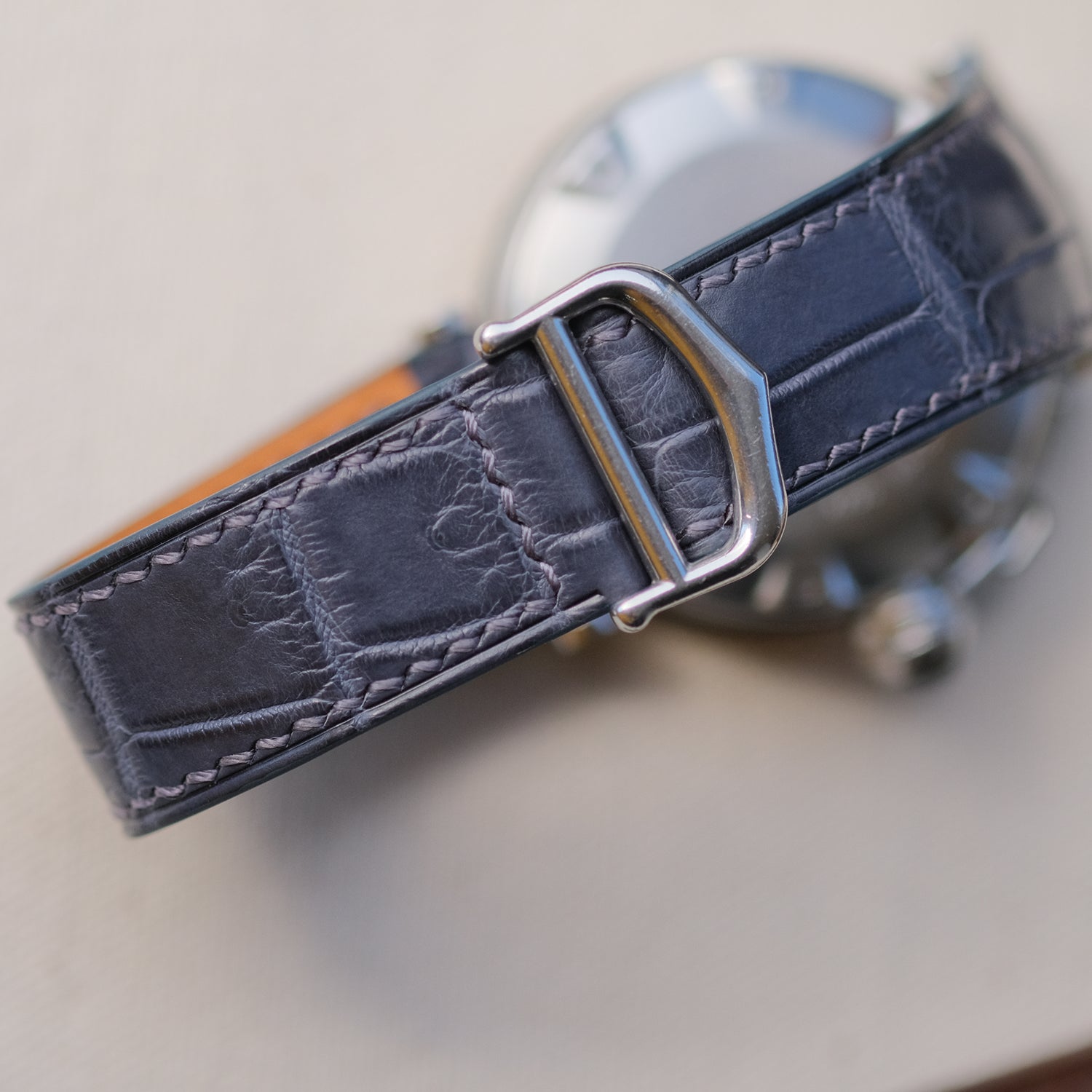 【オーダーメイド】カルティエ パシャ用 革ベルト 折りたたみタイプ対応 時計バンド 本革