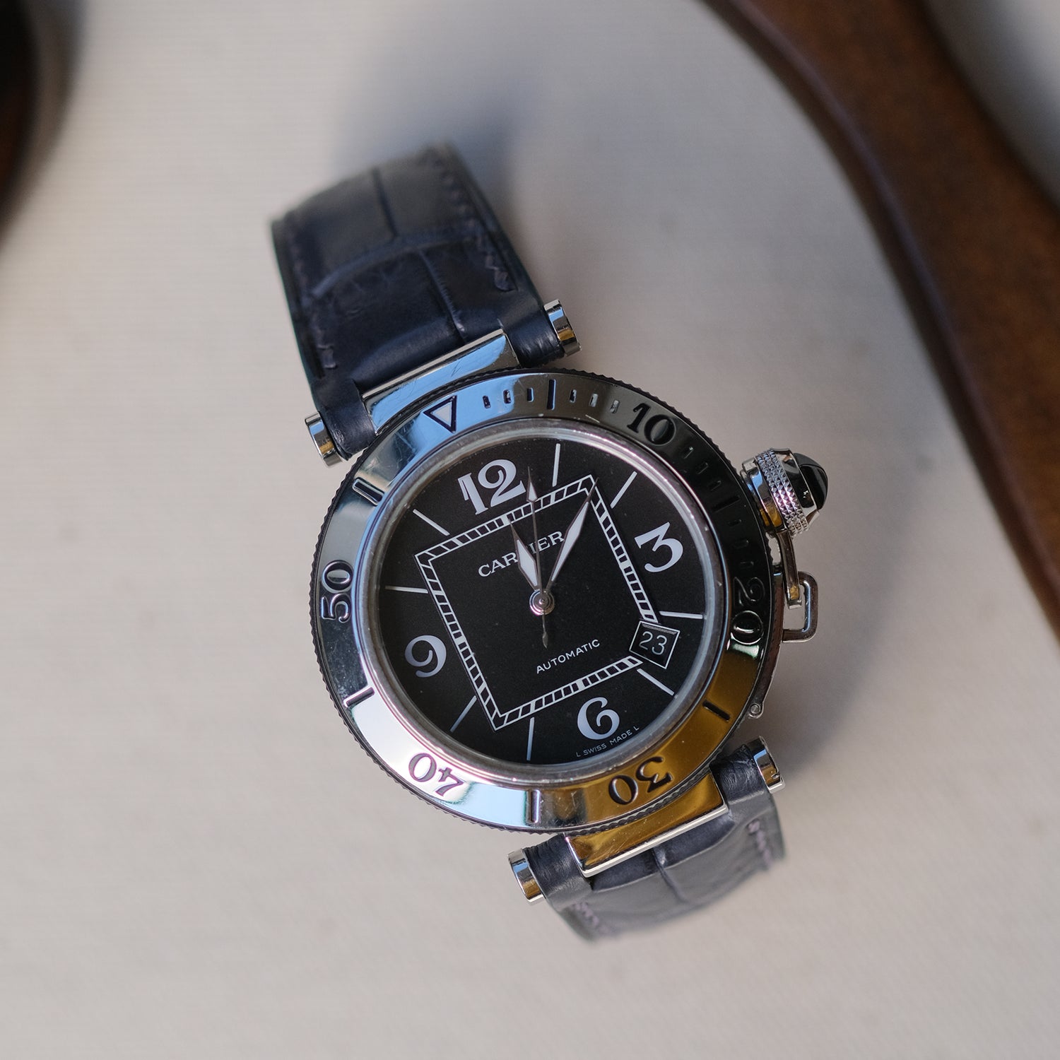 【オーダーメイド】カルティエ パシャ用 革ベルト 折りたたみタイプ対応 時計バンド 本革