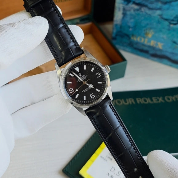 ロレックス時計ベルトクロコダイル革ベルト