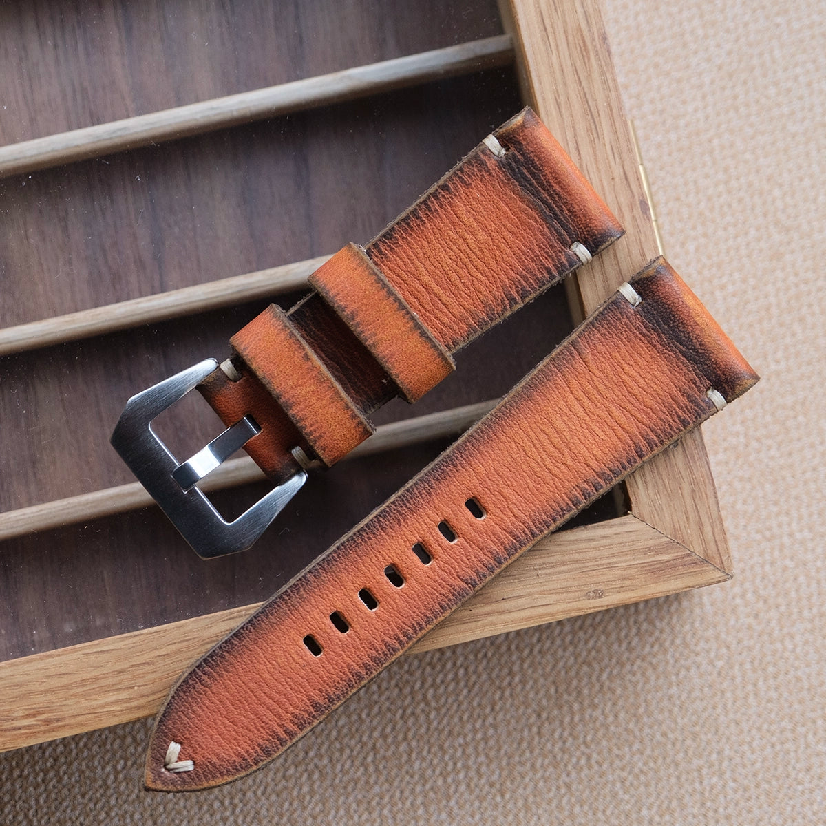 パティーナ ブラウン 74ストラップ パネライストラップ