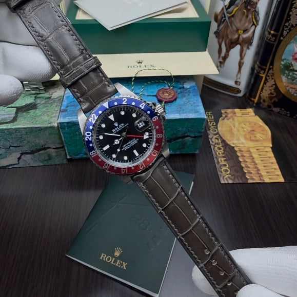 ダークグレークロコダイル ロレックス時計ベルト