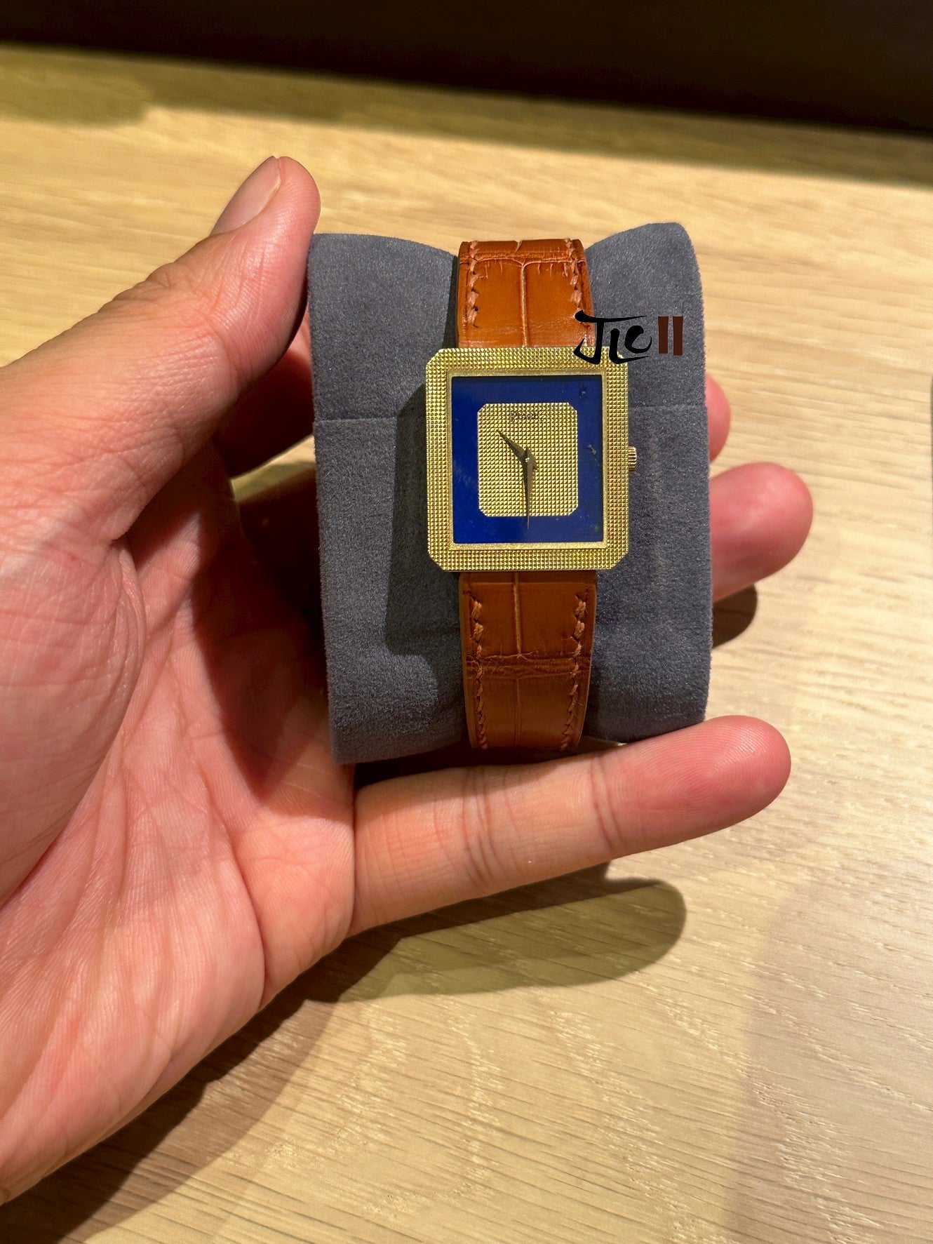 ピアジェ プロトコール Lapis &amp; Gold Dial用 ゴールデンブラウンクロコダイル時計ベルト革 腕時計バンドオーダー