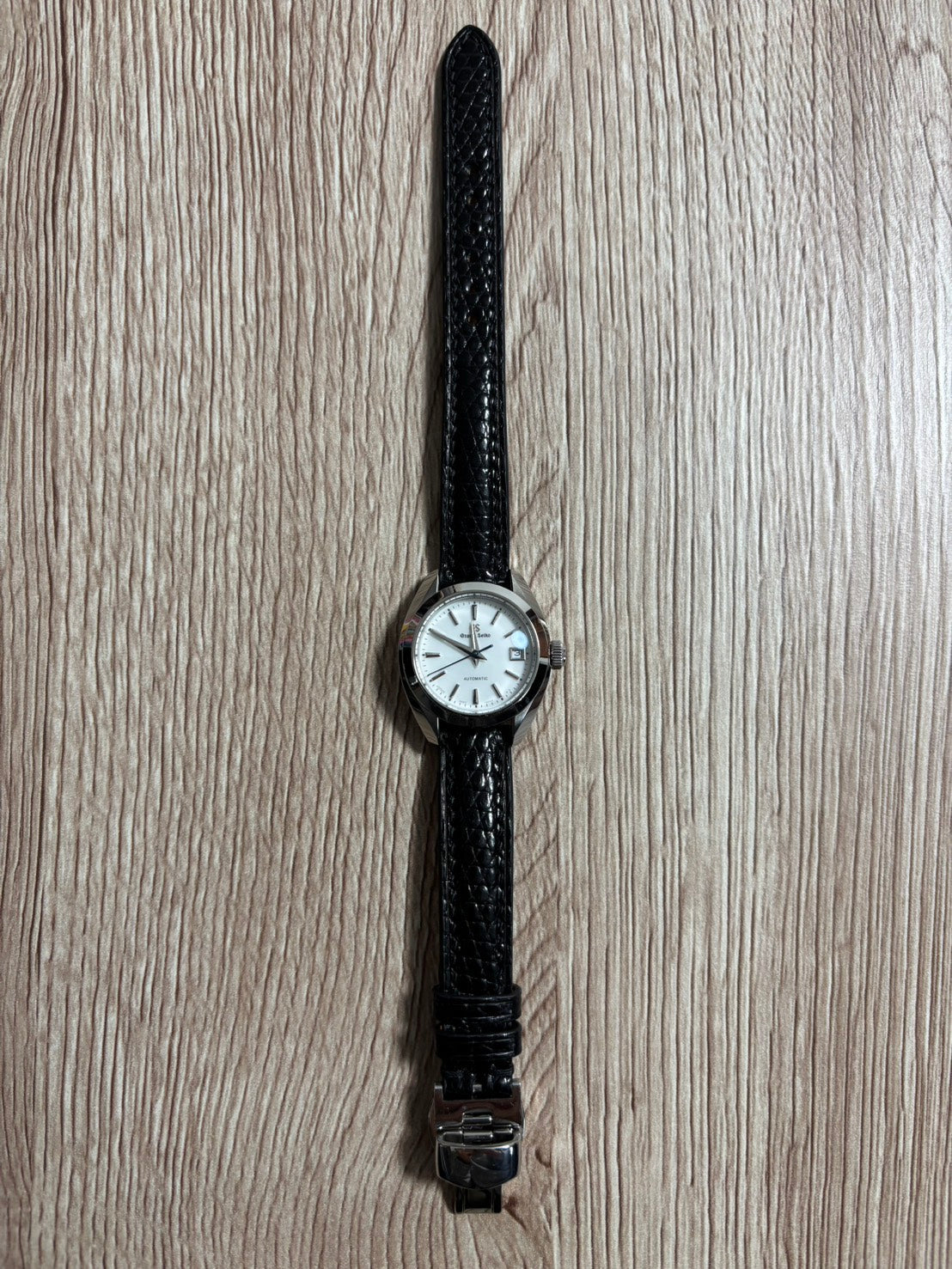 グランドセイコー エレガンスコレクション STGK009用 リザード革 ブラック 玉府柄 ツェルマット裏革時計ベルト革