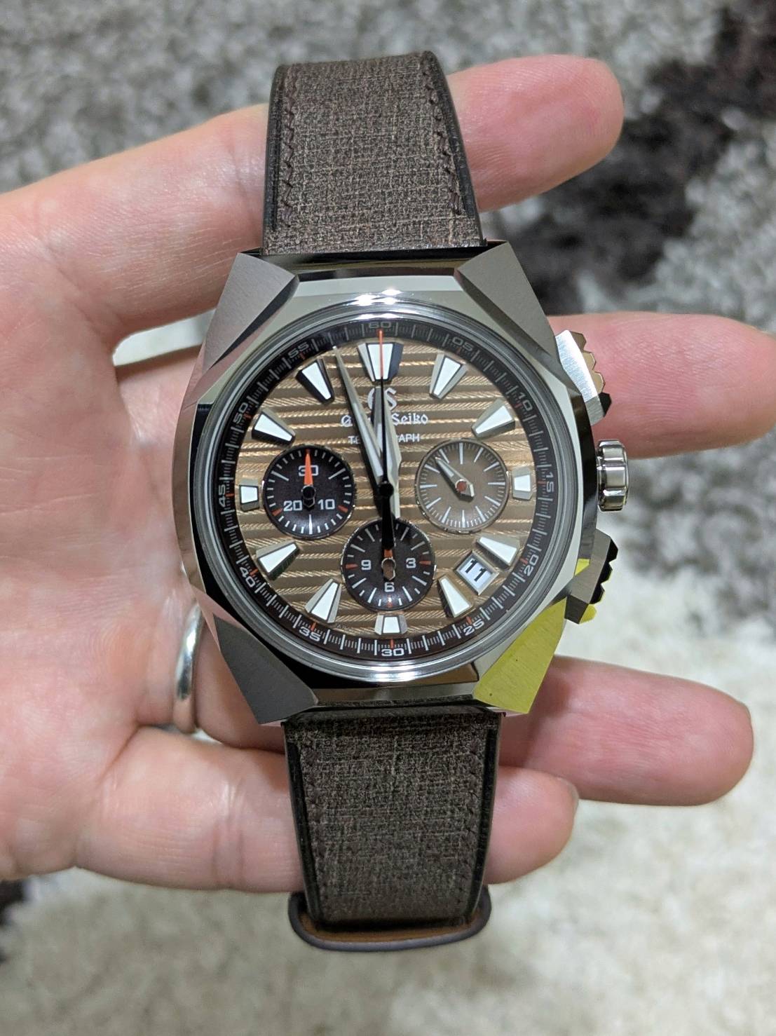 Grand Seiko SLGC009 グランドセイコー 9S用 バベル革 裏面ステッチなし 時計ベルト オーダーメイド製作
