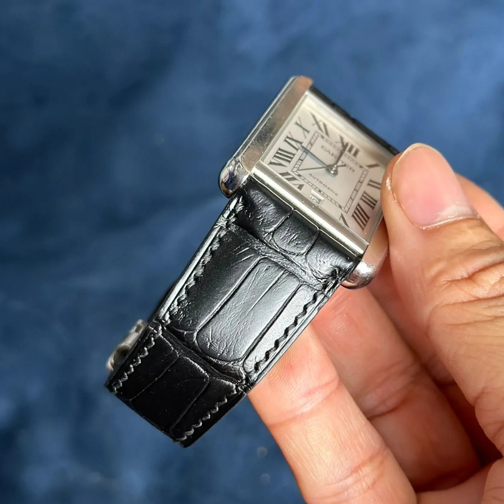 カルティエ サントス デュモン用 オーダーメイド革ベルト 折りたたみ