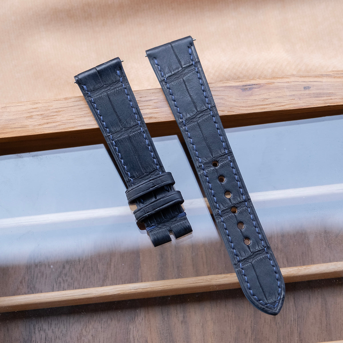 腕時計ベルト革 高級 本革アリゲーター クロコダイル 時計バンド