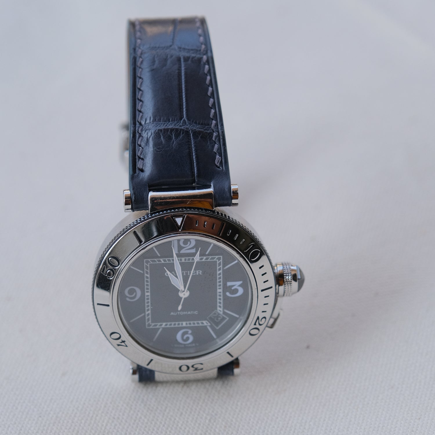 【オーダーメイド】カルティエ パシャ用 革ベルト 折りたたみタイプ対応  時計バンド 本革