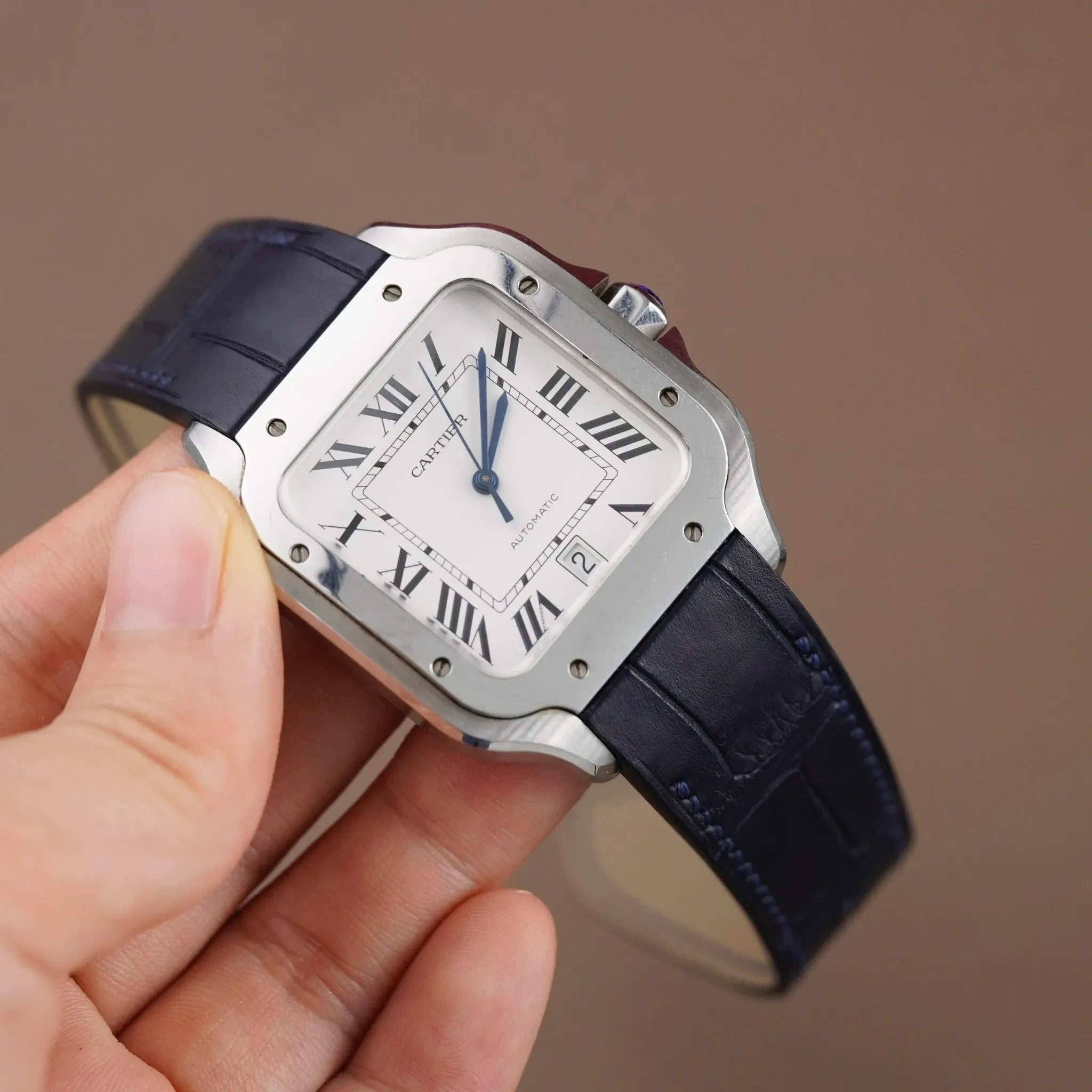 Cartier サントスデュモン 時計　レザーベルト トケマー:カルティエ サントスデュモン SM ステンレススティール