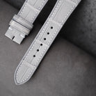 腕時計ベルト ライトグレー クロコダイル