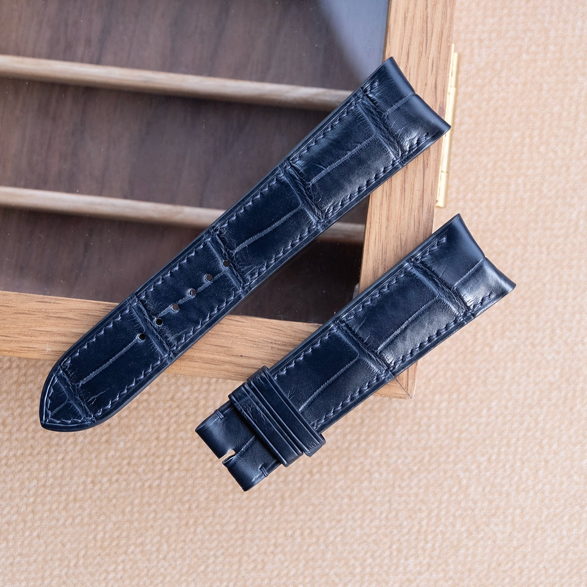 腕時計ベルト革 高級 本革アリゲーター クロコダイル 時計バンド