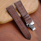 ダークブラウン クロコダイル フラットタイプ 