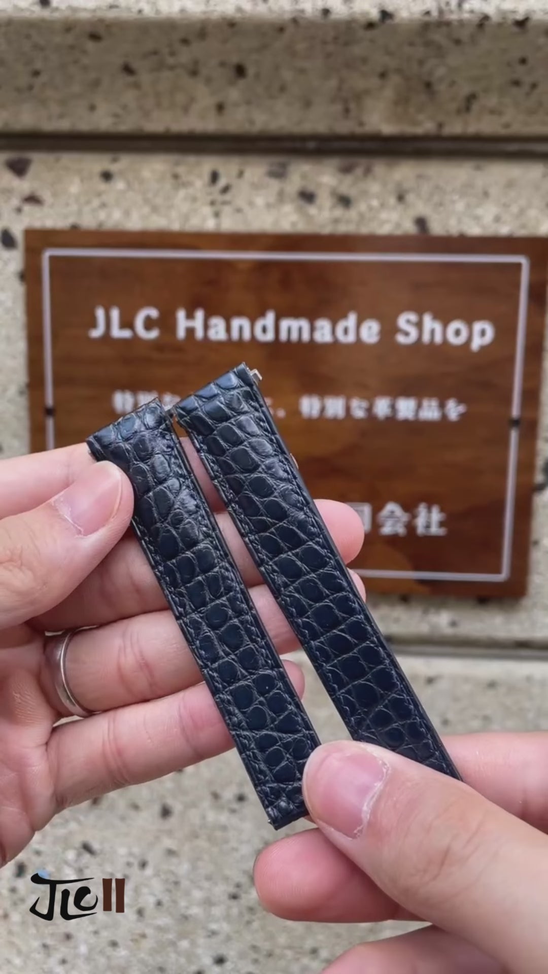 サントス ドゥ カルティエ用 オーダーメイド 革ベルト 折りたたみ