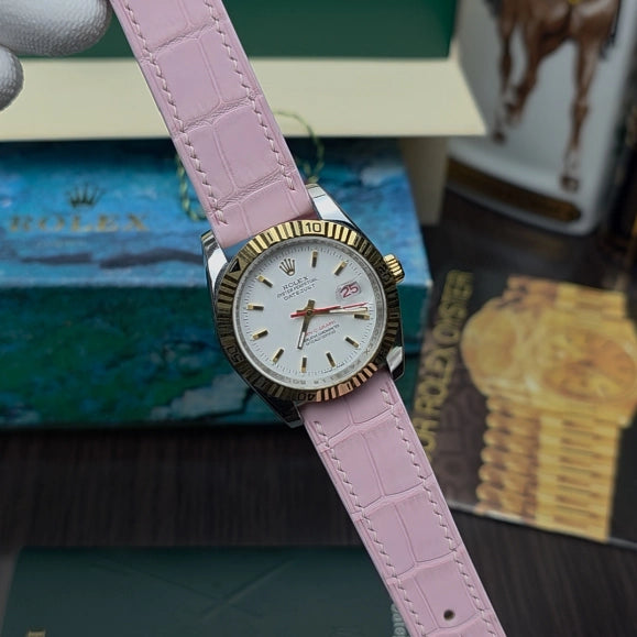 ピンク アリゲーター ロレックス時計バンド