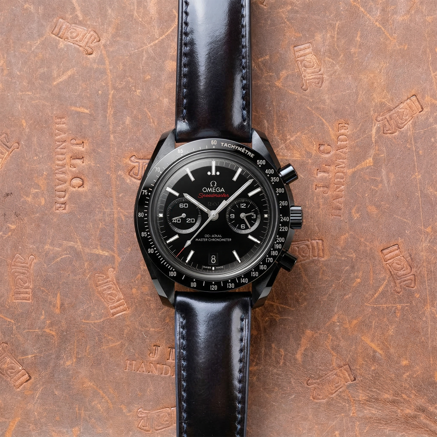パネライ　アリゲーター　時計ベルト 22mm/20mm PANERAI LEATHER STRAP パネライ 革ベルト 22-20mm アリゲーター 黒 D