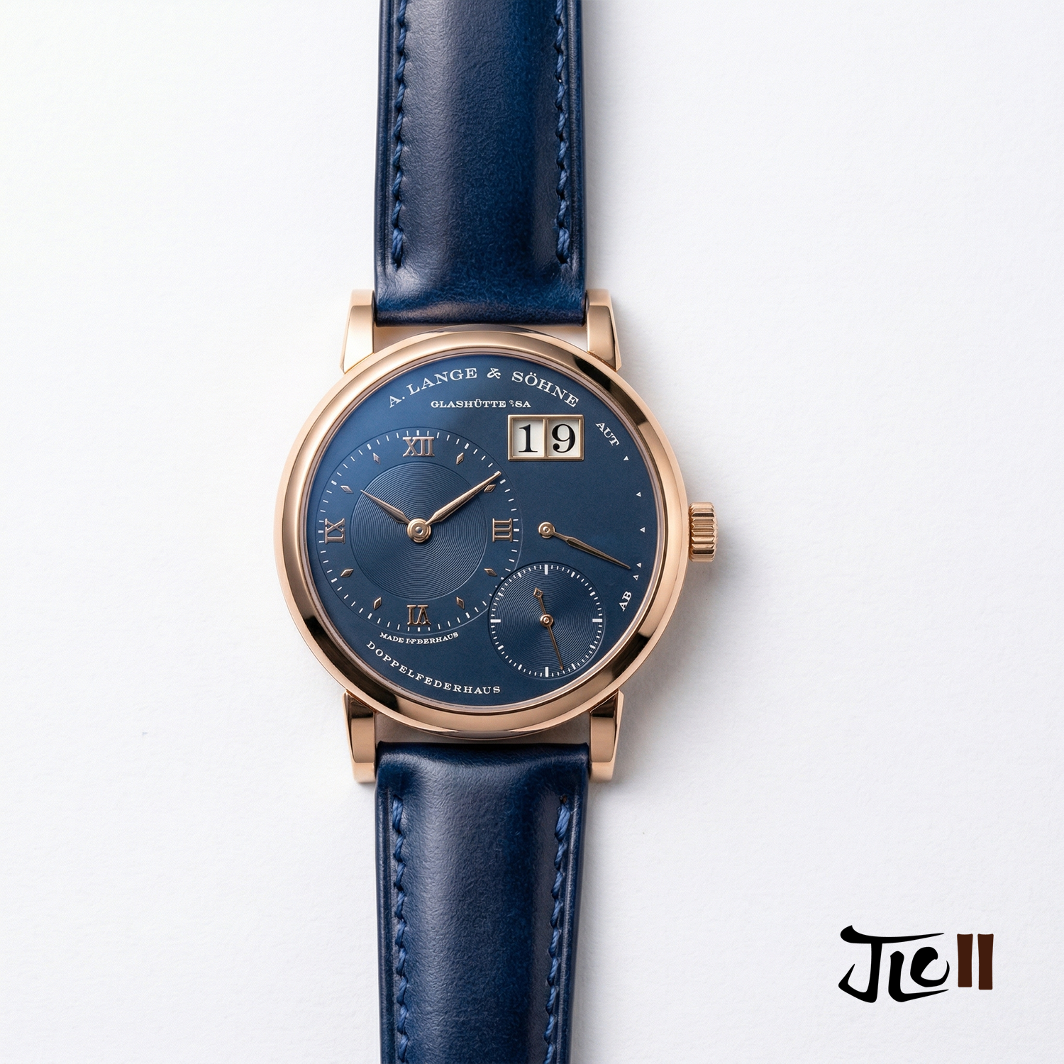 IWC 純正レザーベルト シャイニー アリゲーター ネイビー IWC